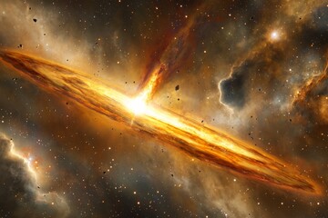 Wall Mural - a captivating cosmic explosion with a stunningly vibrant display of celestial phenomena, featuring b