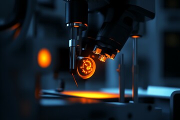 Wall Mural - microscope technology close-up