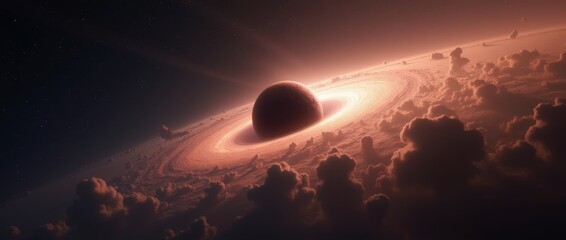 Wall Mural - stunning beautiful outer space background. sci-fi cosmic wallpaper.