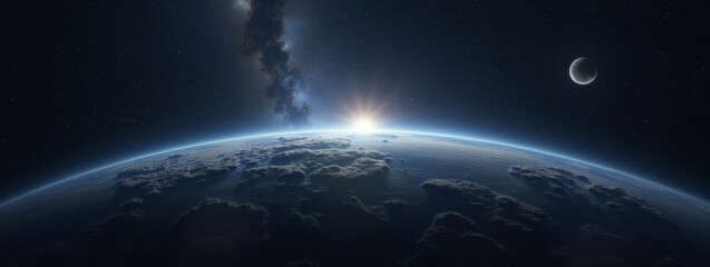 Wall Mural - stunning beautiful outer space background. sci-fi cosmic wallpaper.