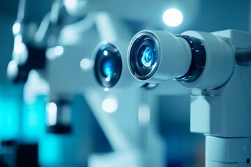 Wall Mural - advanced optical microscope in laboratory
