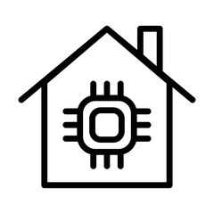 Sticker - smart home system technology icon