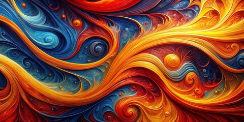 Wall Mural - Abstract Swirling Hues A Symphony of Color and Form in Dynamic Composition