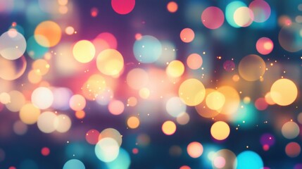 Wall Mural - vibrant bokeh lights in motion fill the scene, capturing the energetic ambiance of a bustling city a