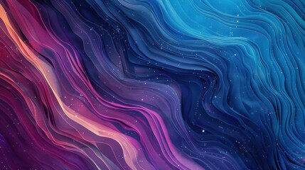 Wall Mural - dynamic waves of blue and purple swirl together, forming a captivating texture that draws the eye an