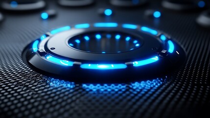 3d render abstract futuristic background with blue dark color