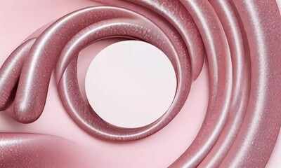 Wall Mural - Abstract waves with a pearly finish, blending pink and white tones. Subtle highlights and sparkles give a sense of elegance and beauty
