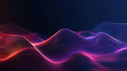 a colorful wave of lines on a dark background