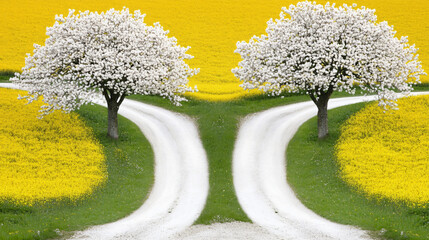 Wall Mural - landscape, spring season beautiful