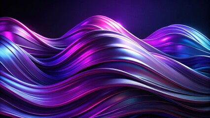 Wall Mural - Abstract Fluid Swirls of Vibrant Purple and Blue Hues, Illuminated by an Ethereal Glow, Creating a Dynamic and Evocative Visual Experience