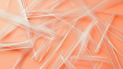 Fototapete - Soft pastel peach background with delicate silver lines intersecting elegantly in a symmetrical pattern