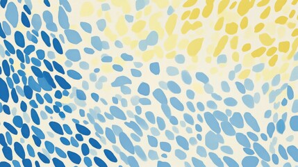 Aufkleber - Elegant pencil strokes create a gradient of blue and yellow against a neutral background, showcasing artistic blending and texture