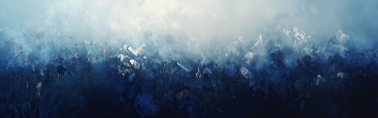 Poster - Deep blue and silver bokeh effect creating a calm and tranquil atmosphere with soft gradients