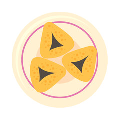 Sticker - hamantashen jewish pastry