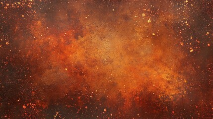 Poster - Warm bronze and deep red sparkles create an enchanting atmosphere in a magical landscape during sunset