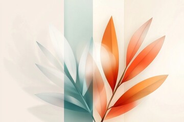 Aufkleber - A flat vector illustration of a yucca plant with clean, geometric leaves, set on a soft pastel background