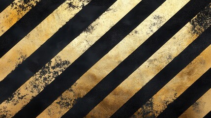 Fototapete - Bold black and gold diagonal pattern creates striking visual contrast in contemporary design setting