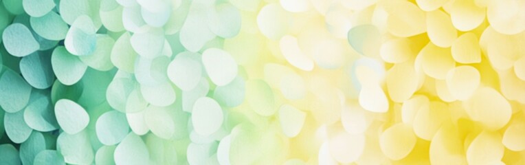 Aufkleber - Bokeh gradients create a serene backdrop in mint green and lemon shades during a tranquil afternoon