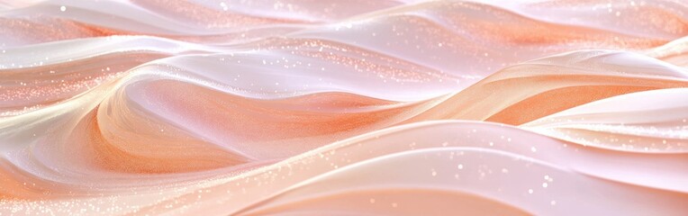 Poster - Soft dreamy bokeh pattern in pastel peach creating a serene and calming atmosphere for relaxation and inspiration