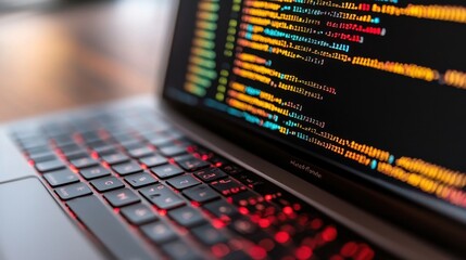 Cybersecurity Threat Intelligence Risk Management concept. Hackers Code Juxtaposed with Glowing Cyber Defense Visualization