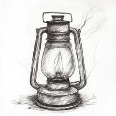 Poster - Rustic lantern flickers softly in cozy atmosphere during evening gathering in a warm, inviting setting