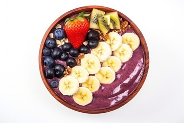 Wall Mural - Bowl blueberry banana fruit