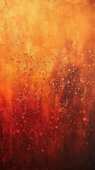 Leinwandbilder - Shimmering warm bronze and deep red sparkles create an inviting and vibrant atmosphere in a stunning artwork display