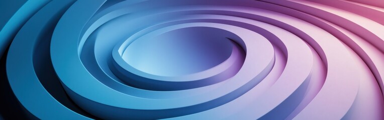 Aufkleber - Circular gradient design displaying smooth transitions from purple to blue in a minimalistic style