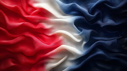 Leinwandbilder - abstract background with a silk like waving flag in the colors of the American flag   red white and blue creating a billowing and flowing effect  This digital has a modern elegant and stylish design