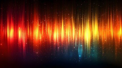 Fototapete - Dazzling vibrant abstract background with glowing horizontal light stripes in a captivating gradient of vivid colors creating a mesmerizing and energetic visual experience