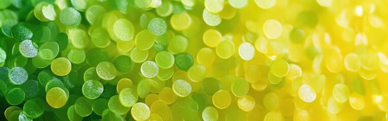 Fototapete - Vibrant lime green and sunny yellow bokeh create a lively ambiance in a playful celebration of color and light