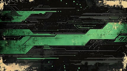 Leinwandbilder - Grungy Cyberpunk Inspired Halftone Pattern with Futuristic Textures and Abstract Digital Details  Moody Experimental Background with Vibrant Striking Aesthetic