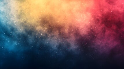 Aufkleber - Mesmerizing blurred spectrum gradient featuring a harmonious blend of dark blue red and yellow tones creating a soft and captivating abstract visual that evokes a sense of wonder and