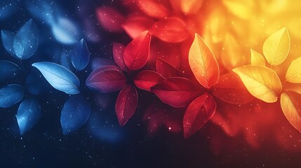 Aufkleber - Vibrant Gradient Background with Smooth Color Transition and Dynamic Blur Effect  Captivating digital artwork featuring a deep blue rich red and bright yellow color palette with a soft
