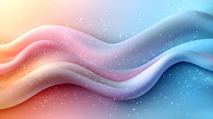 Leinwandbilder - Pastel Gradient Blended Abstract Banner with Soft Rainbow Hues and Smooth Brush Strokes  Fluid dynamic design with a calming serene atmosphere and a harmonious contemporary aesthetic