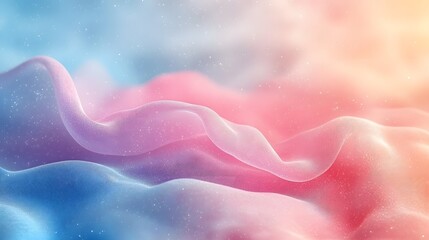 Leinwandbilder - Soft blended pastel gradient banner in light blue and pink tones infused with gentle rainbow hues creating a serene and dreamy blurred background with a contemporary atmospheric