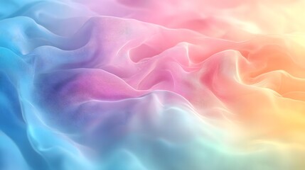 Fototapete - Smooth pastel gradient banner design with light blue pink and rainbow hues creating a soft and blurred aesthetic for a captivating and soothing digital background