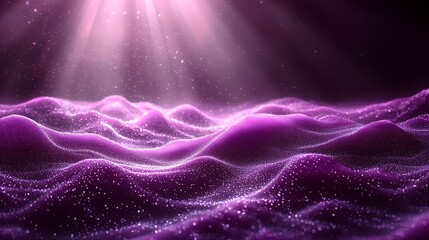 Leinwandbilder - Captivating abstract background with a dreamy purple gradient landscape accented by soft glowing light rays and gentle shimmering shadows creating a serene and visually stunning atmosphere