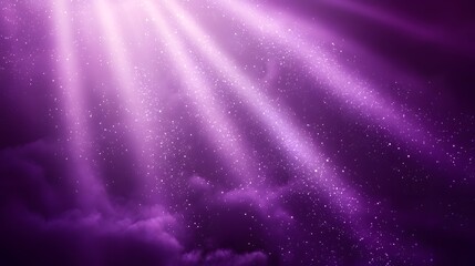 Poster - Captivating abstract image featuring a vibrant purple gradient with soft glowing light rays and delicate shadows creating a mesmerizing and sophisticated visual experience designed for modern