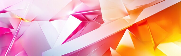 Aufkleber - Vibrant abstract geometric design with sharp angles in warm and cool colors reflecting dynamic energy