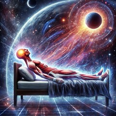 Wall Mural - out of body experiences leaving the physical body and experienci
