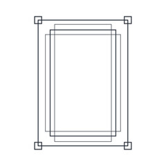 Poster - monochrome frame template