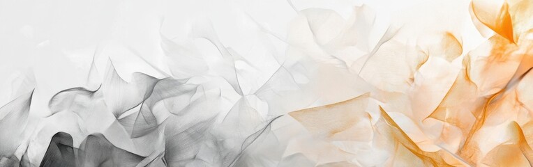 Fototapete - Elegant simplicity of a single pencil on an abstract white background with gentle artistic elements