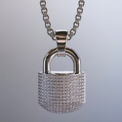 Poster - Sparkling Silver and Diamond Lock