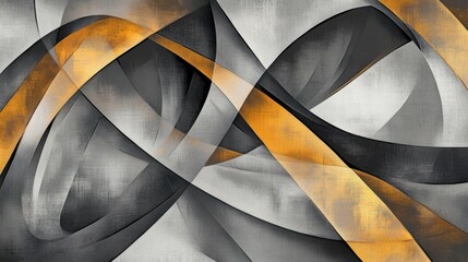 Fototapete - Abstract pencil strokes in muted gray create a captivating interplay of design and color
