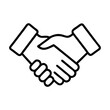 © Waliul - handshake icon, handshake line art - simple line art of handshake, perfect for handshake logos and icons