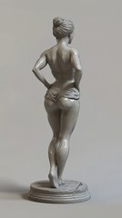 Poster - Elegant Female Statue: A 3D Render of a Classic Sculpture