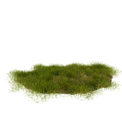 lush green grass patch isolated on black background, ideal for model train landscaping or diorama cr