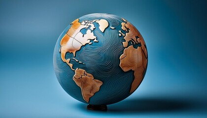 globe on blue