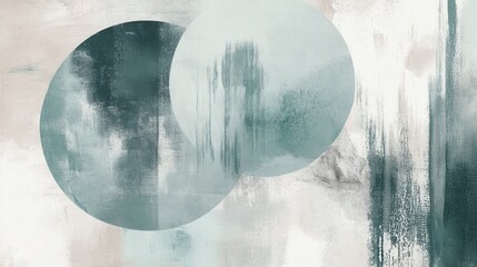 Aufkleber - Soft overlapping pencil strokes create a harmonious blend of colors and shapes in a contemporary abstract design